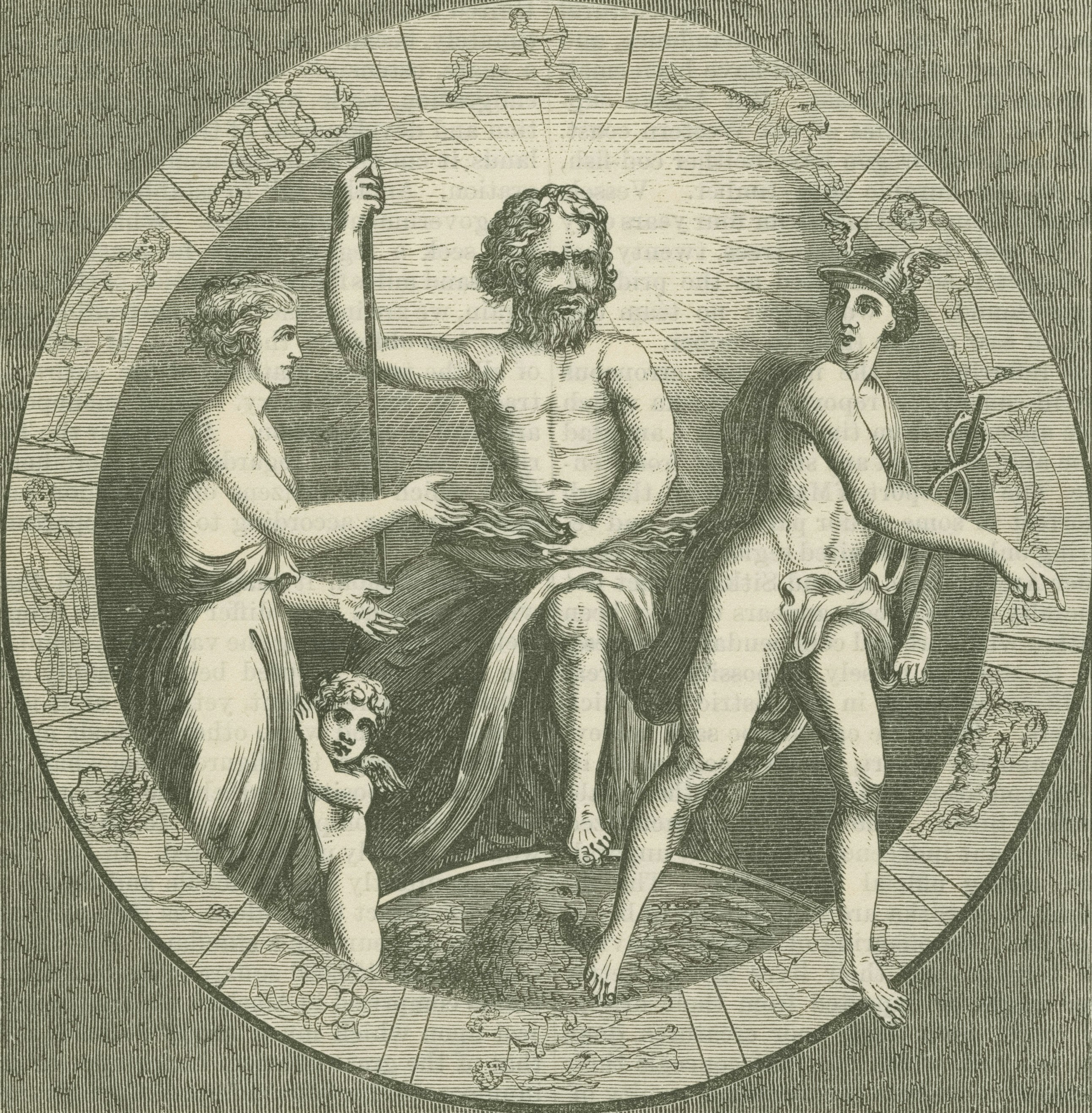 Classical astrology engraving